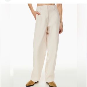 Aritzia Ascent Cream High Waist Pants by Wilfred Free | Size 8